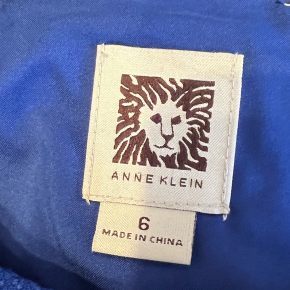 Anne Klein Royal Blue Fit and Flare Cap Sleeve Dress - Picture 5 of 6